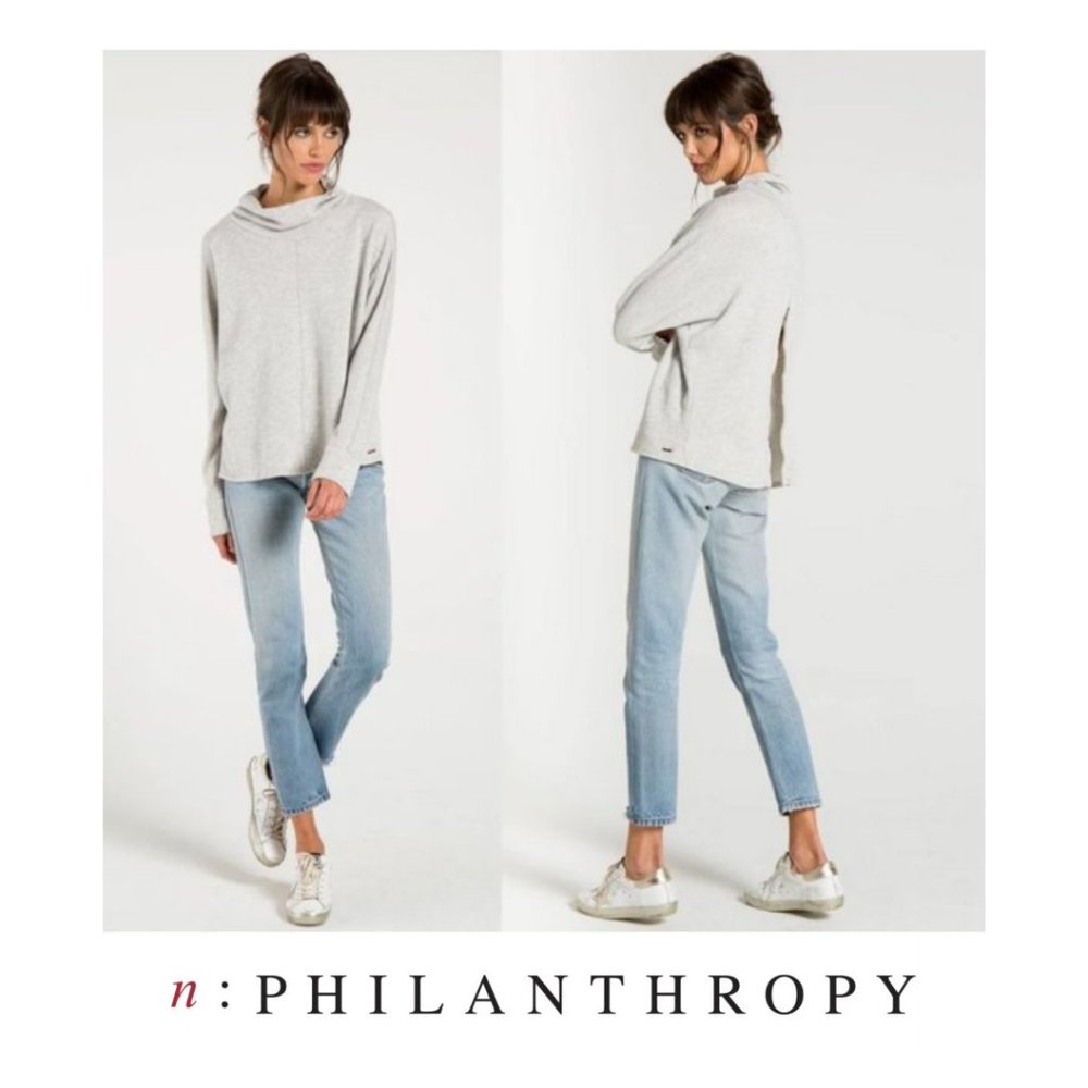 n: philanthropy Helix Turtleneck in Light Heather